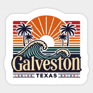 Galveston Beach Texas Sticker